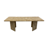 Fossil-bearing marble coffee table 70s