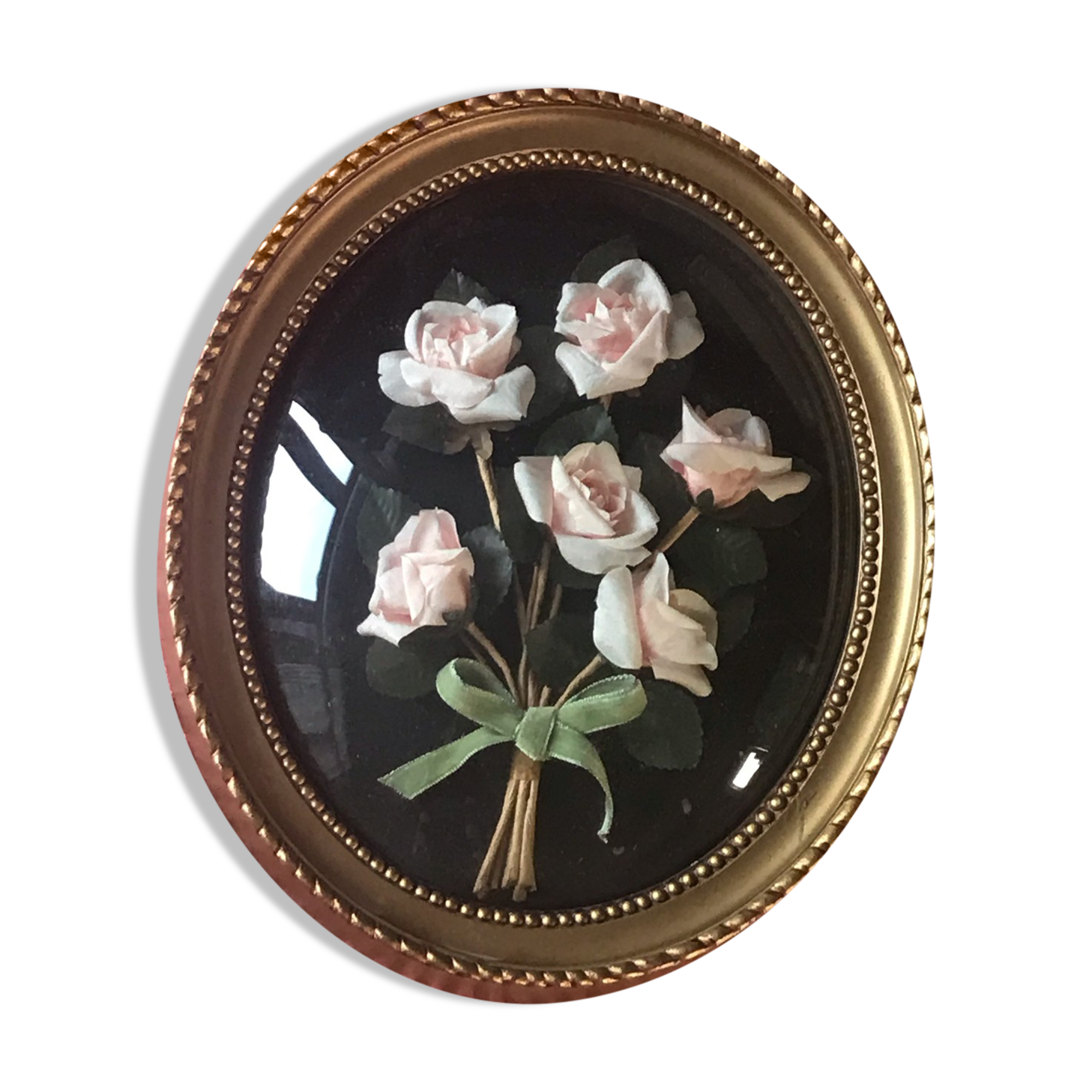 Vintage curved glass frame