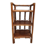 Rattan shelving unit