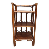Rattan shelving unit
