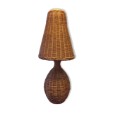 1980s wicker lamp