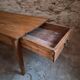 18th-century French farmhouse dining table in oak and chestnut.