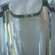 Crystal vase bluish Scandinavian burning birds