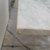 Marble and cast iron restaurant bistro table