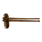 Turned wooden towel rack