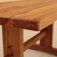 Table in solid elm, France, 1980s