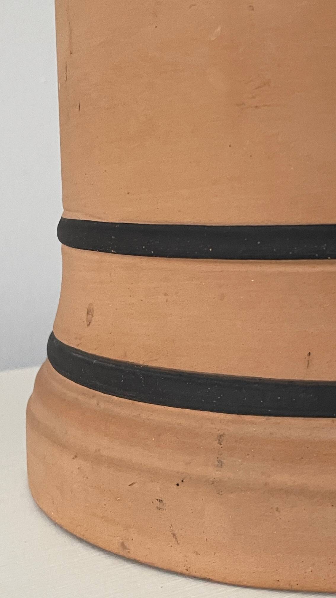 Lampe terracotta façon chanel vintage