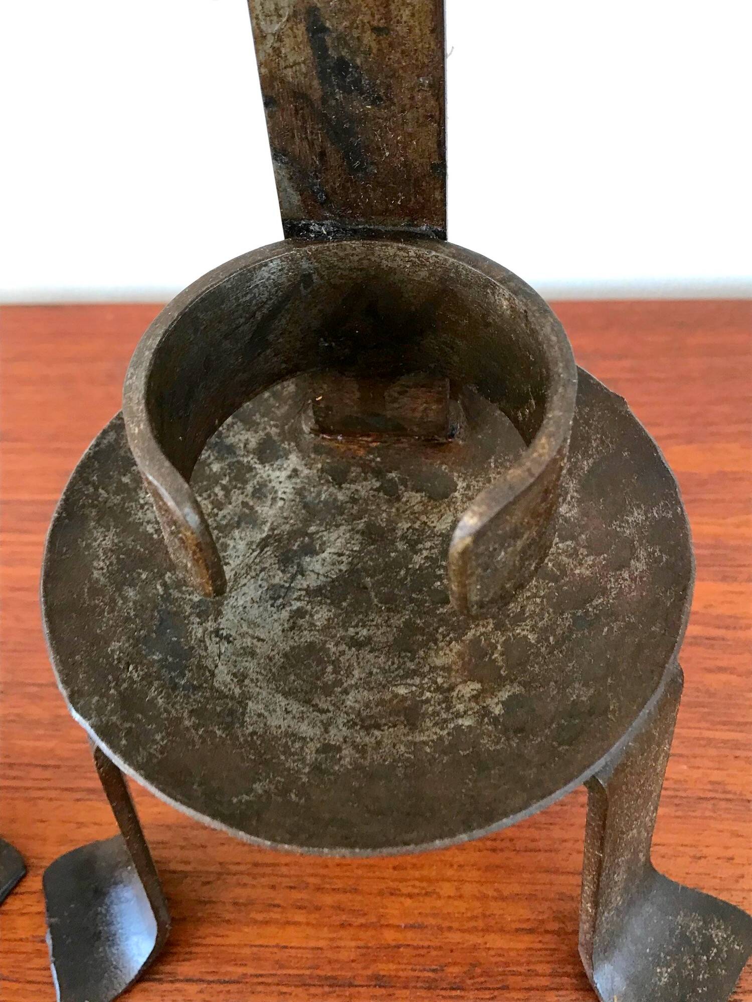 Vintage wrought iron candle holders from the 70s