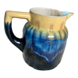 Blue stoneware pitcher 60s