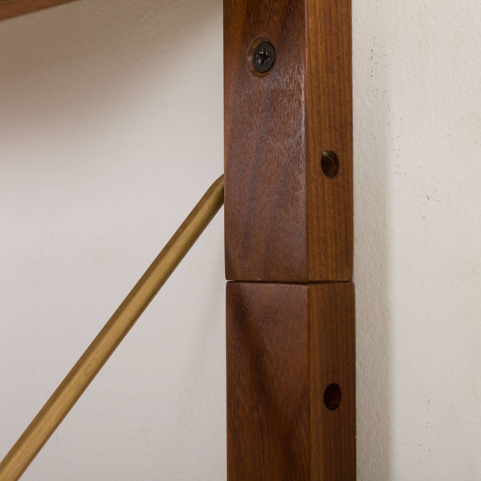Set of 6 mid century modern renovated teak shelves
