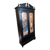Napoleon III wardrobe / showcase in blackened wood