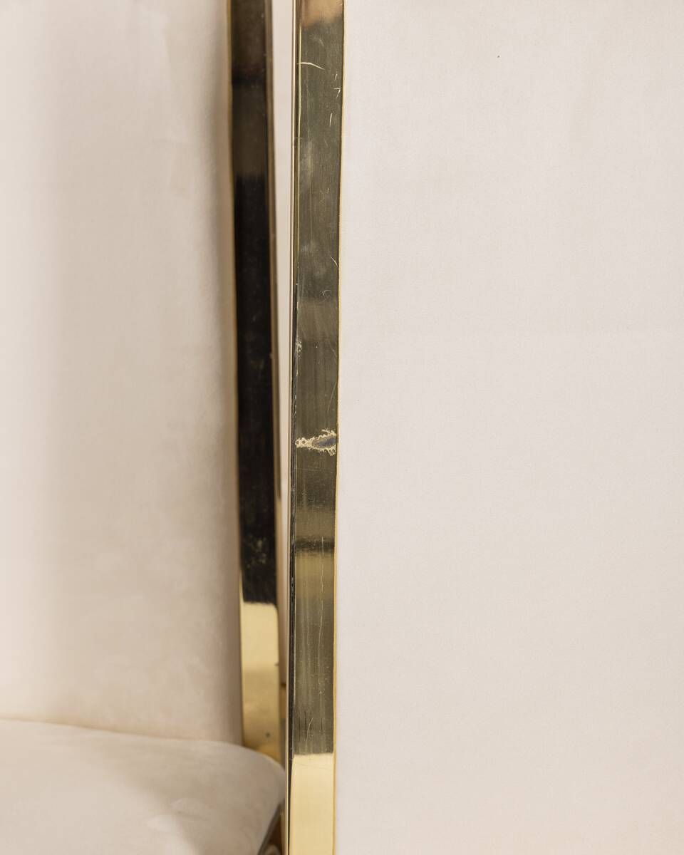 Set of 6 Vintage 1970s Chairs in Gold-Plated Brass, Designed by Renato Zevi
