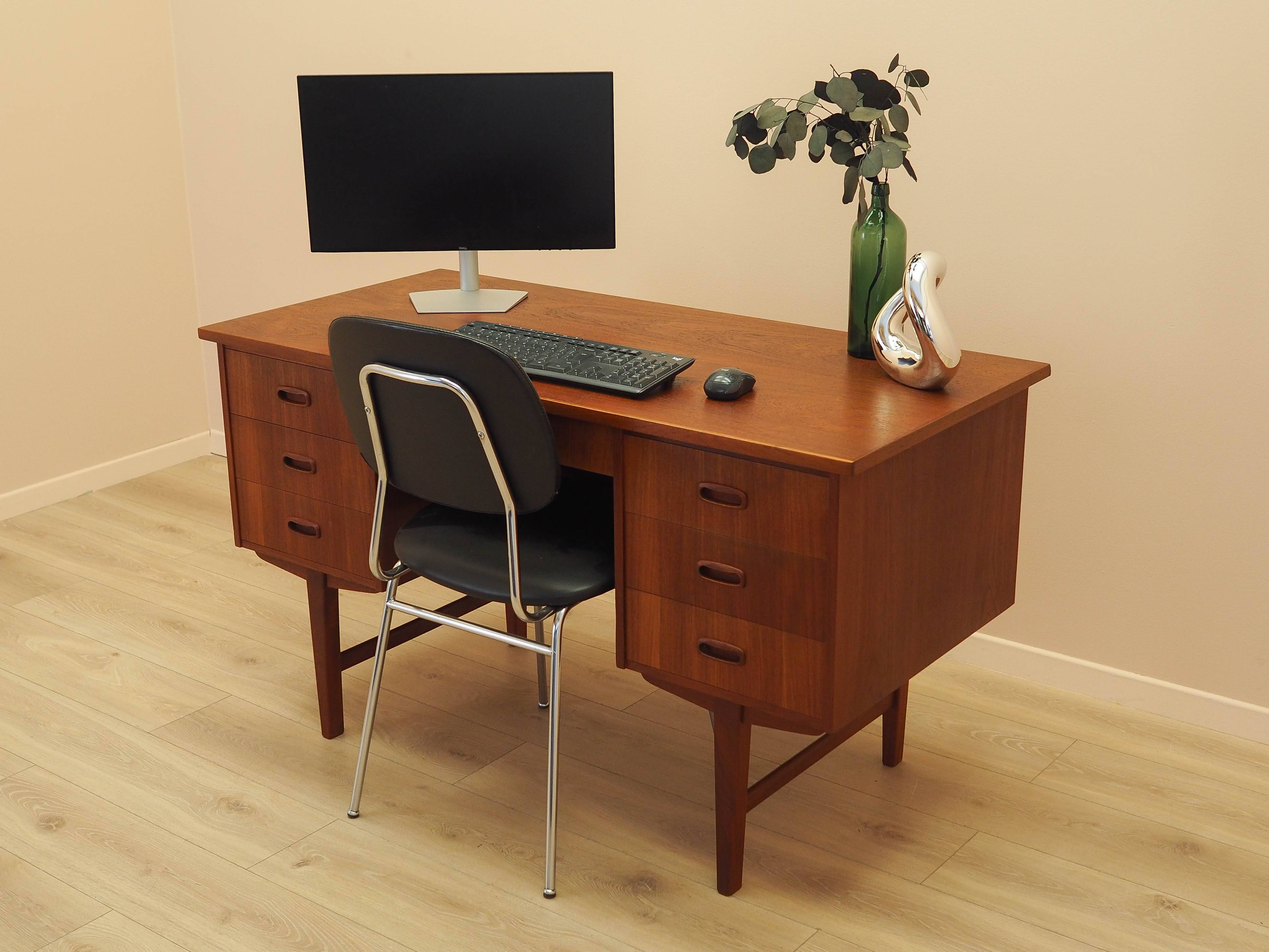 Teak desk, Danish design, 1970s, made in Denmark