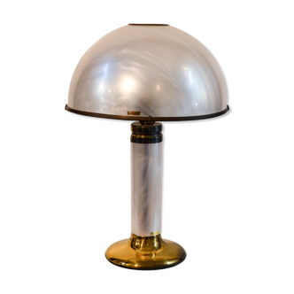 Alberto Sordi's table lamp in lucite and brass