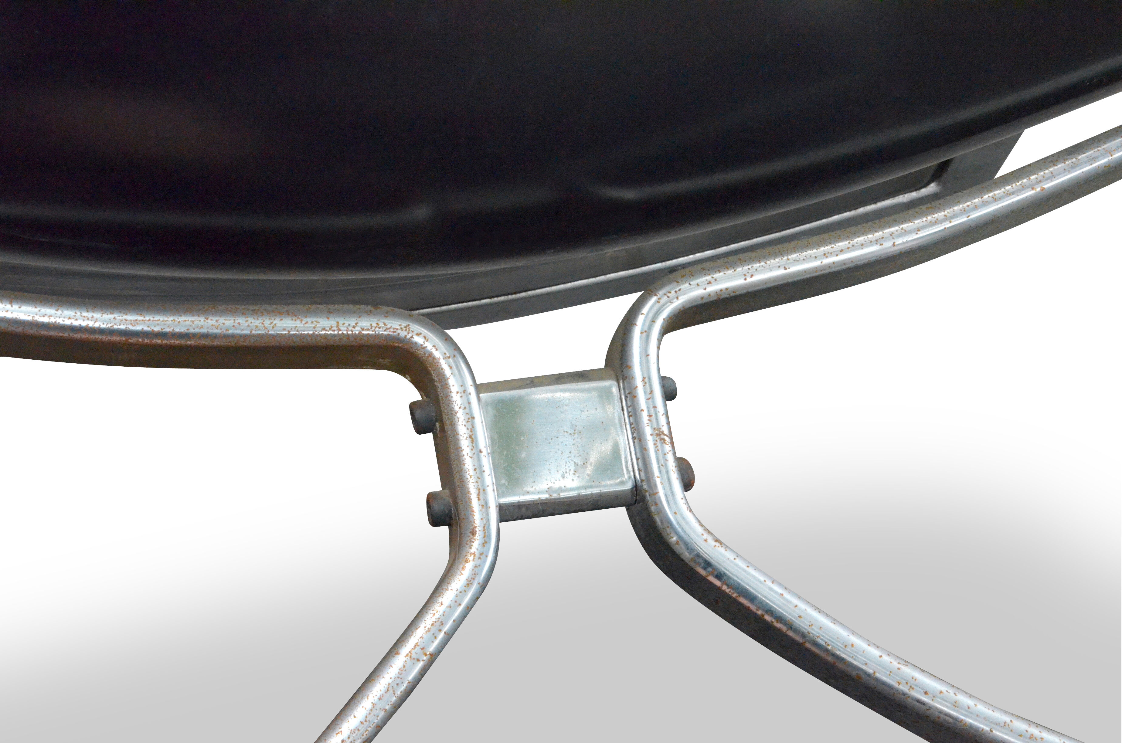 Armchair "Skater" by Jorgen Kastholm for KILL black leather 1st edition