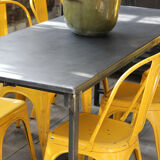 Industrial metal table of the 50s