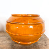 Set of 2 french glazed terracotta BIOT vases 19th century