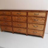 Classeur d'apothicaire vintage avec tiroirs