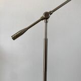 Lampadaire en alu brossé pivotant années 70