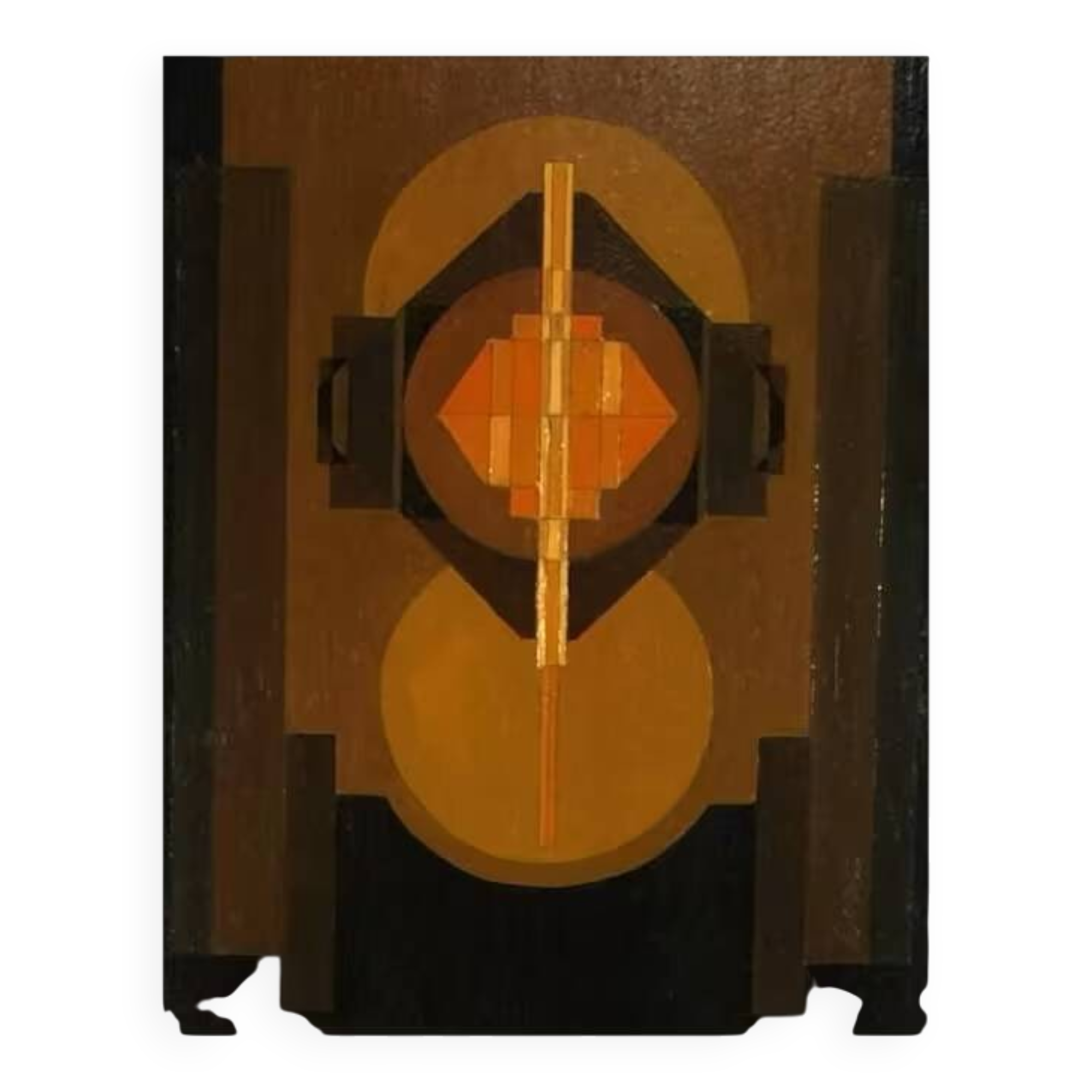 Oil on panel, Jean Boquet "Geometric Abstraction", c. 1945