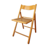 VIntage folding chair from the 60s wood and canning