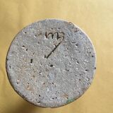 Small glazed sandstone vase leaf patterns unknown signature