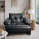 Black leather armchair – Tobia Scarpa for B&B Italia