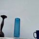 Vase en verre bleu Gral 1960