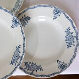 4 deep ironstone plates from St Amand 220513