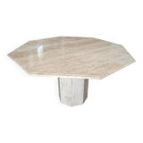 table octogonale travertin