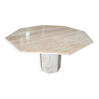 table octogonale travertin
