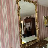 Miroir rectangulaire baroque motif à fleur