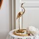 Ibis heron gilded brass