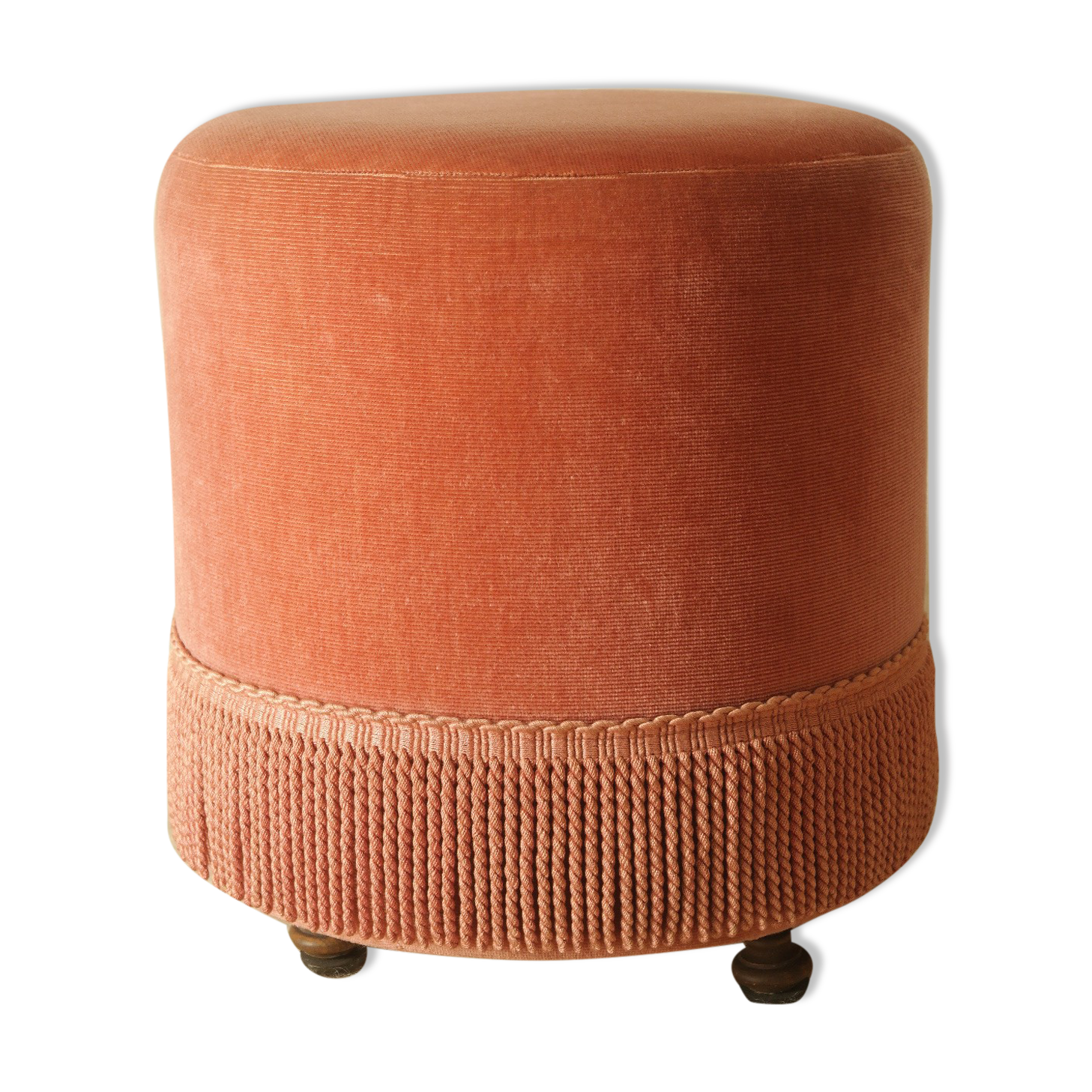 Ottoman ottoman vintage pink velvet