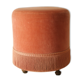 Ottoman ottoman vintage pink velvet