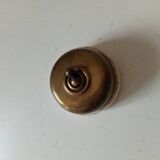 Antique brass and porcelain switch from the 40s/50s