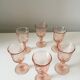 6 rosaline liqueur walking glasses