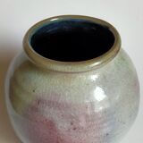 Ball vase in enamel sandstone cracked inside Indigo
