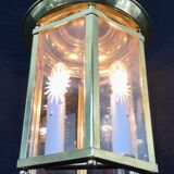 Lantern 2 lights in bronze and brass