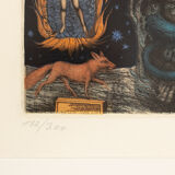 Adams Traum, Etching in Colors, 53 x 63 cm