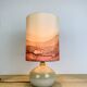 Vintage stoneware ball lamp, ceramic from the 70s