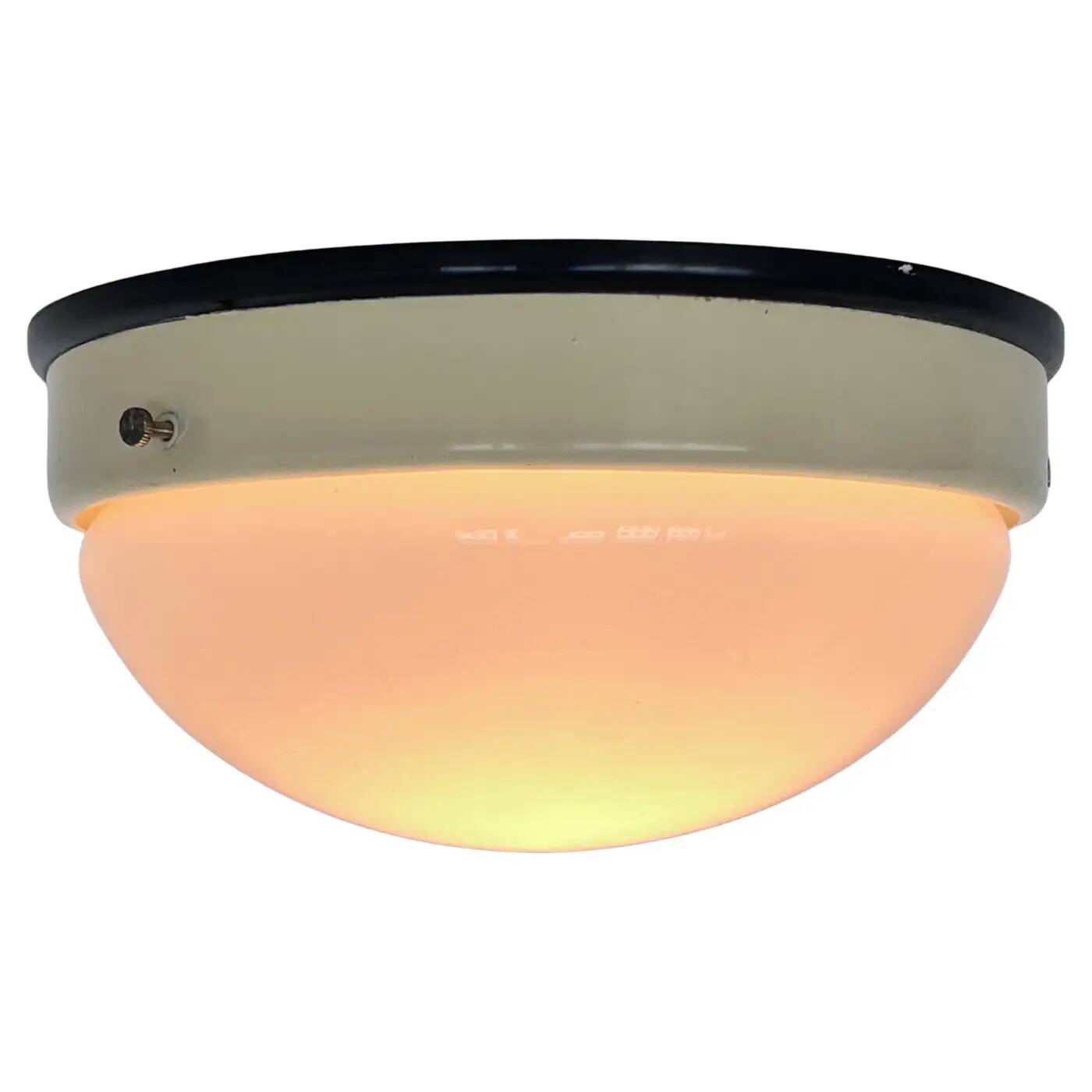 Paire de plafonniers ou appliques encastrées de style Bauhaus en bakélite, années 1940