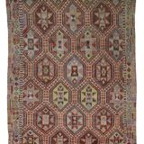 Tapis Kilim Turc Vintage Élégant 166x288 cm Laine Fait Main