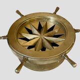 Cendrier rose des vents en laiton massif