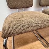 Quatre chaises Bauhaus en acier tubulaire chromé, conçues par Fritz August Breuhaus/Thonet - 1930