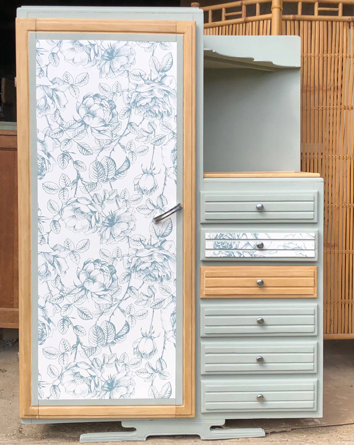 Vintage asymmetrical wardrobe