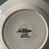 Set of 10 hollow plates in Sarreguemines earthenware, Bitche model