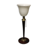 Lampe Mazda en acajou et laiton 1930, 40