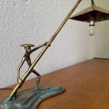 Lampe bronze Hakuli Israël années 50