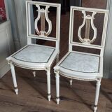 Pair of Louis XVI style bedroom chairs